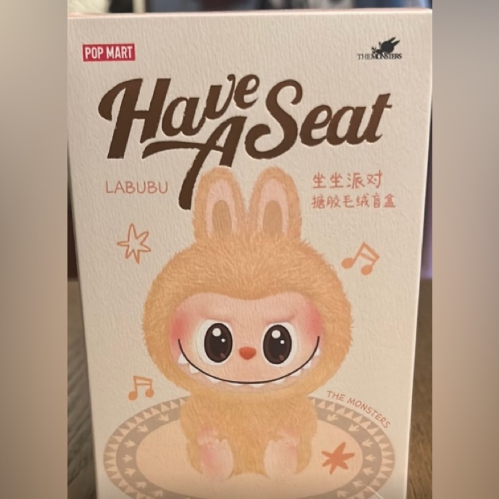 New! Authentic Unopened Pop Mart Labubu 'Have A Seat' Keychain Figure